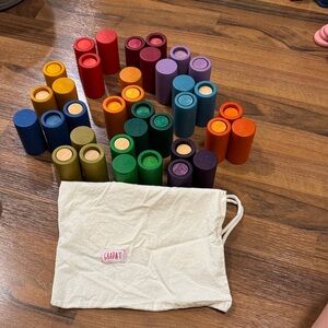 Grapat Wooden Rainbow Building Blocks Set